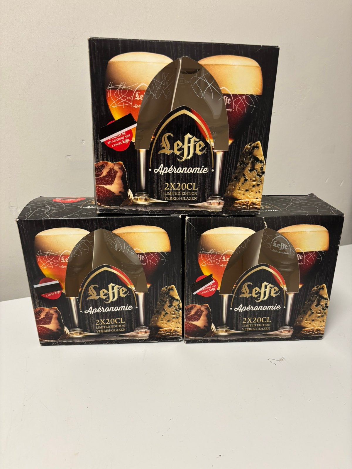 6 nieuwe leffe glazen  nieuw, Verzamelen, Ophalen, Nieuw, Leffe
