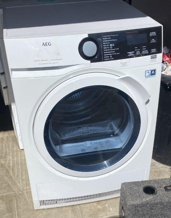 AEG droger 8kg warmtepomp A ++. 8000-serie, Ophalen, Zo goed als nieuw, Voorlader