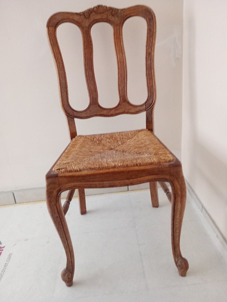 4 stoelen in eik gratis!, Huis en Inrichting, Ophalen, Gebruikt