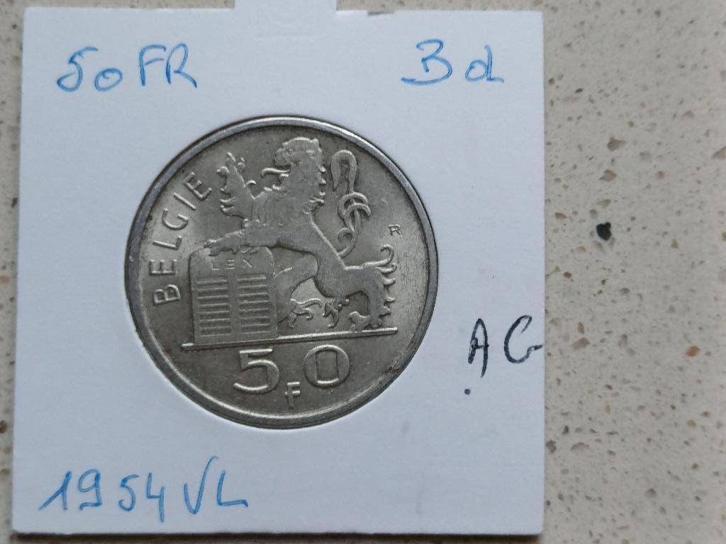50 frank 1954 VL (zilver)  Boudewijn, Enlèvement ou Envoi, Argent, Monnaie en vrac, Argent