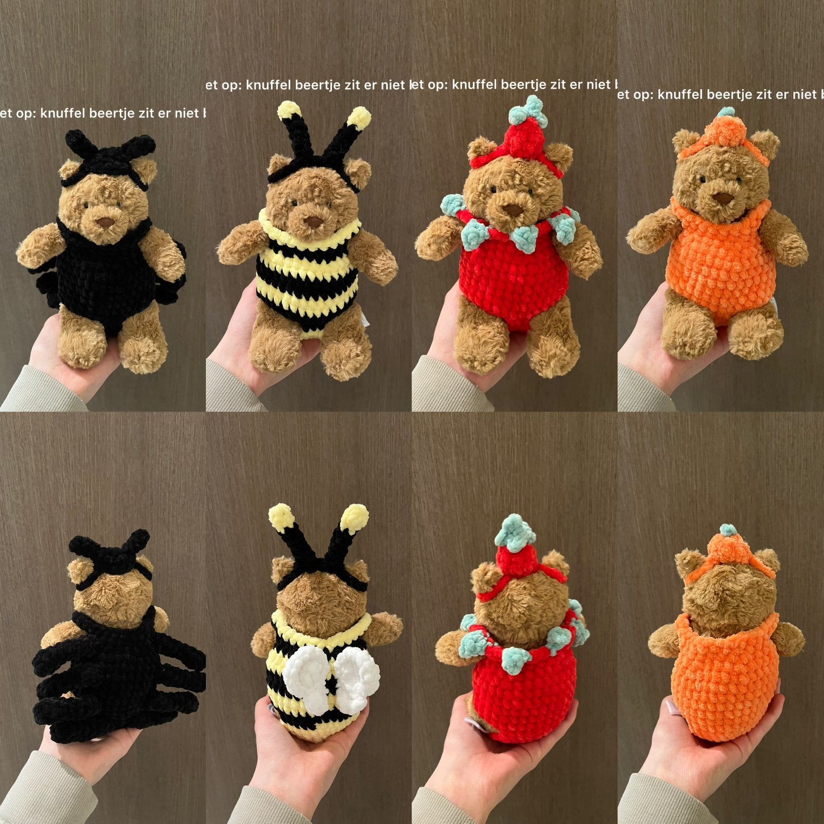 Gehaakte kleertjes voor Jellycat Tiny Bartholomew Bear, Ophalen of Verzenden, Nieuw