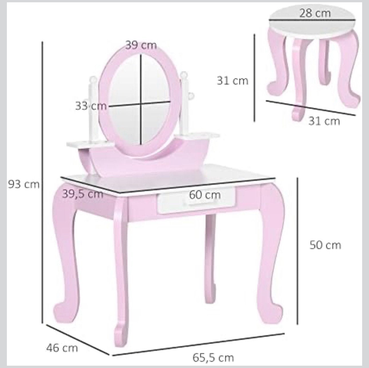 Sminktafel kids NEW, Ophalen of Verzenden, Zo goed als nieuw