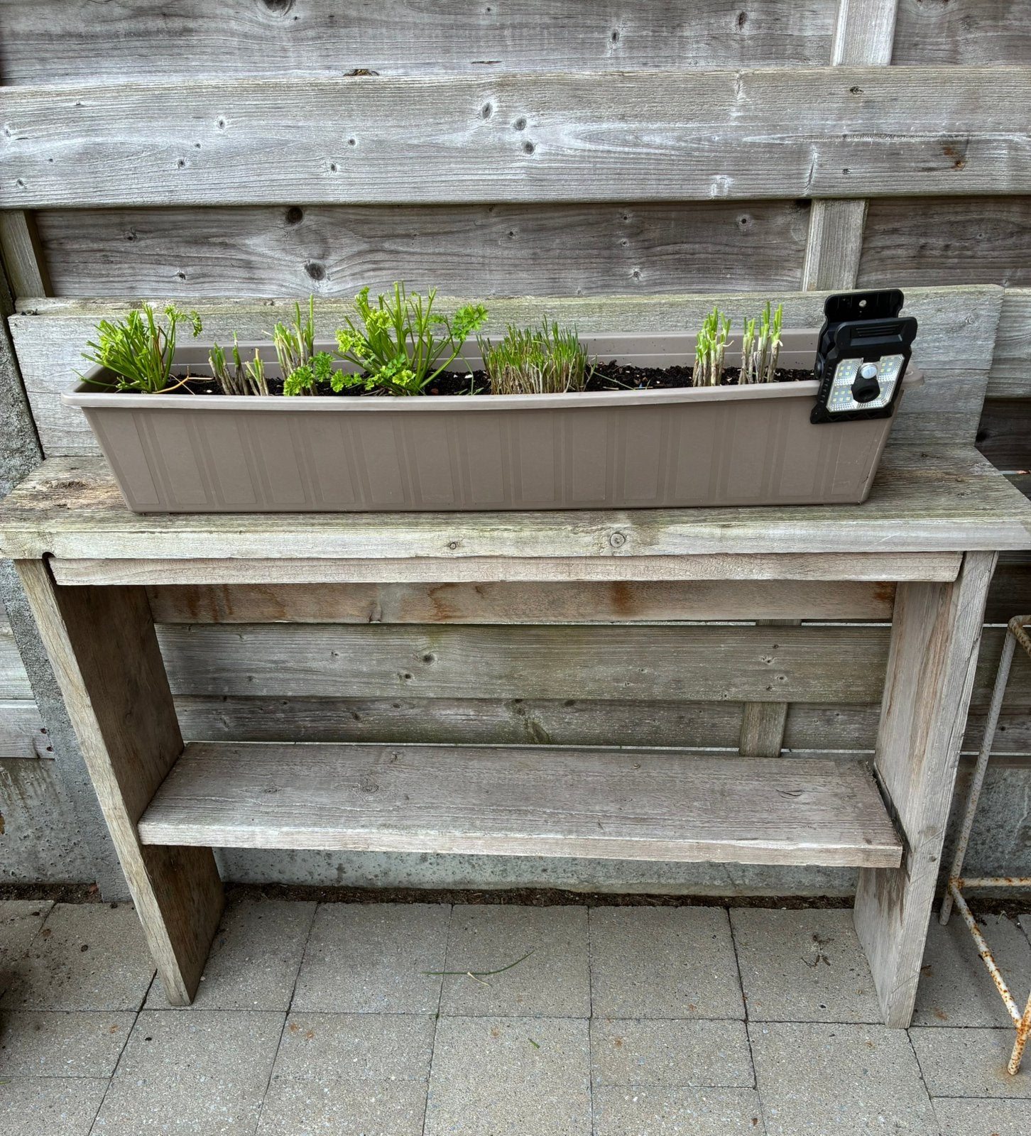 steigerhout tuinmeubel voor tuinkruiden -planten alles kan, Ophalen, Zo goed als nieuw