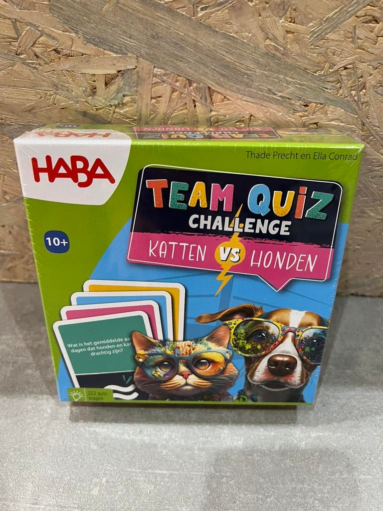 Haba - Team Quiz Challenge - Katten vs Honden, Hobby en Vrije tijd, Ophalen of Verzenden, Nieuw