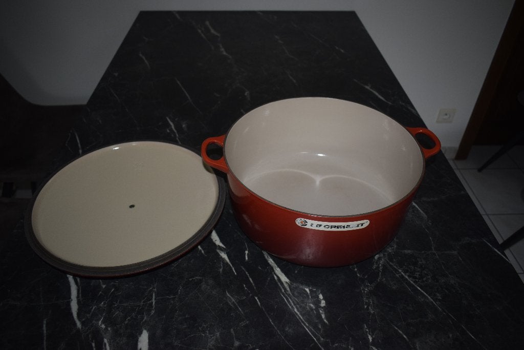 Le Creuset kookpot 34cm, Huis en Inrichting, Ophalen, Gietijzer, Le Creuset, Zo goed als nieuw