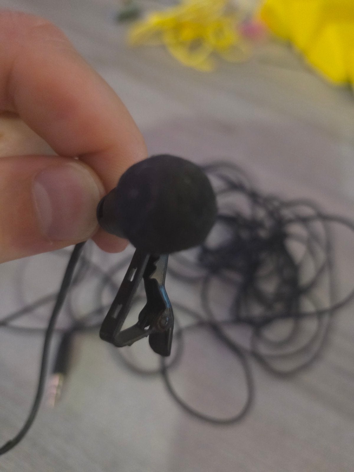micro cravate avec câble très long, Enlèvement, Comme neuf