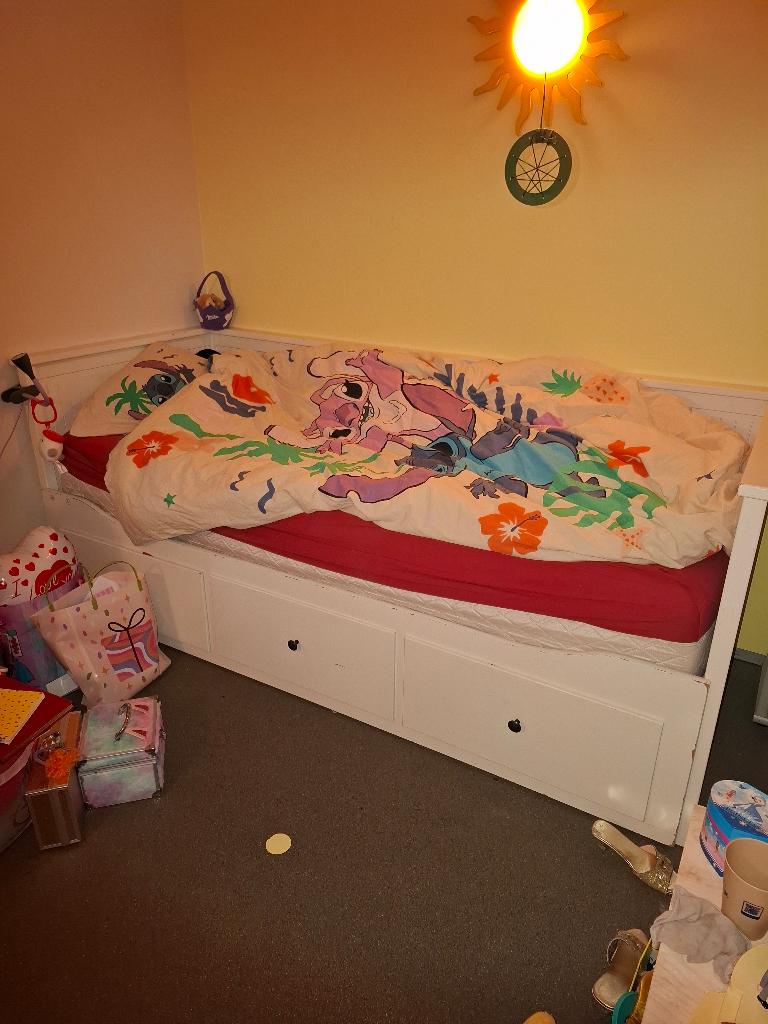 bed ikea hemnes, Huis en Inrichting, Ophalen, Gebruikt, Eenpersoons, Wit