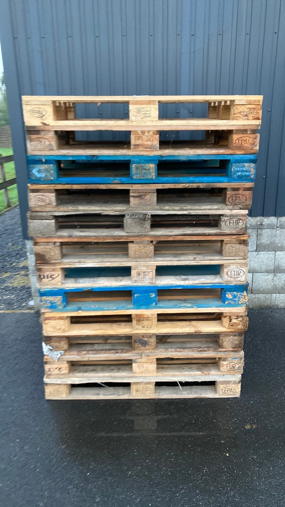 12 st euro paletten plus gratis brandhout, Enlèvement, Comme neuf