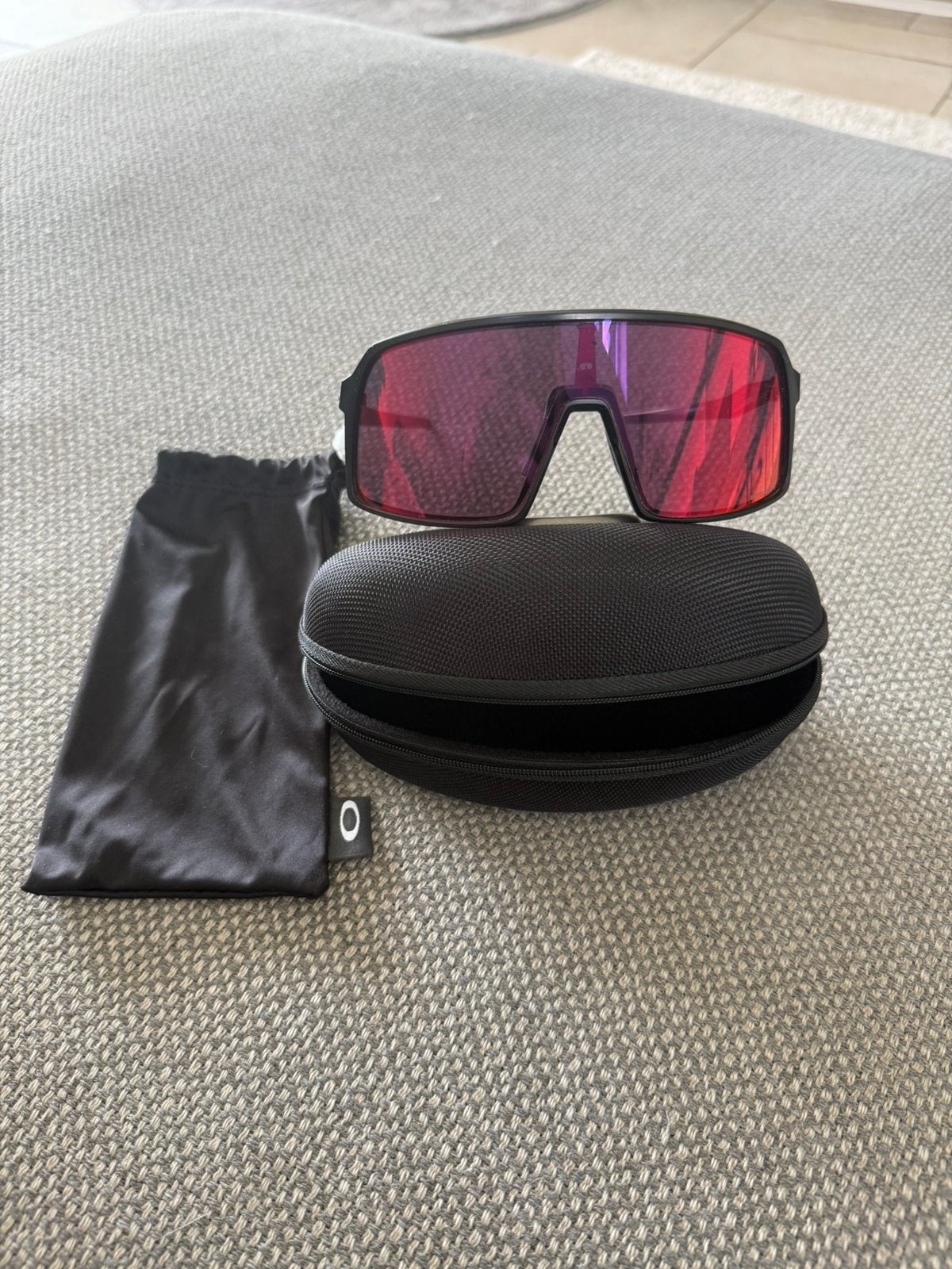 Oakley koersbril, Zonnebril, Zwart, Ophalen of Verzenden, Zo goed als nieuw