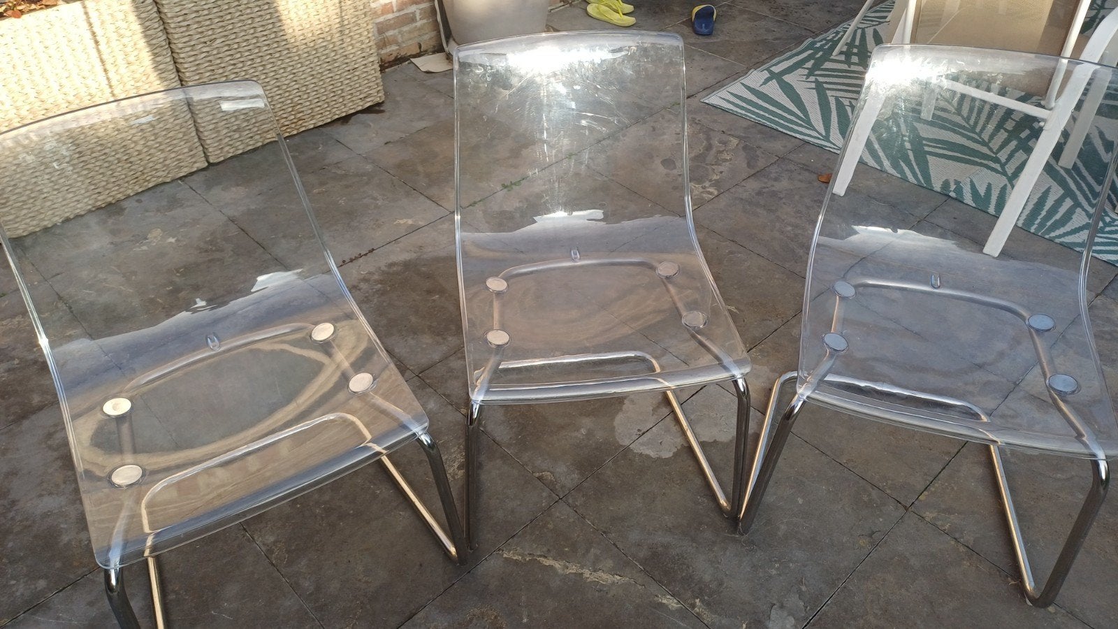 3 IKEA TOBIAS eetkamerstoelen, Maison & Meubles, Trois, Autres couleurs, Enlèvement, Utilisé