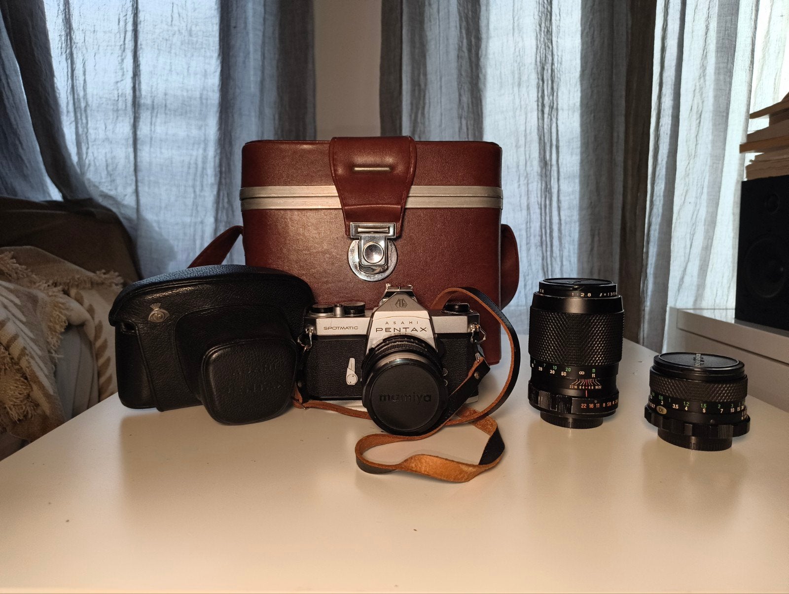 Pentax spotmatic m42 + toebehoren, Audio, Tv en Foto, Ophalen, Gebruikt, Spiegelreflex, Pentax