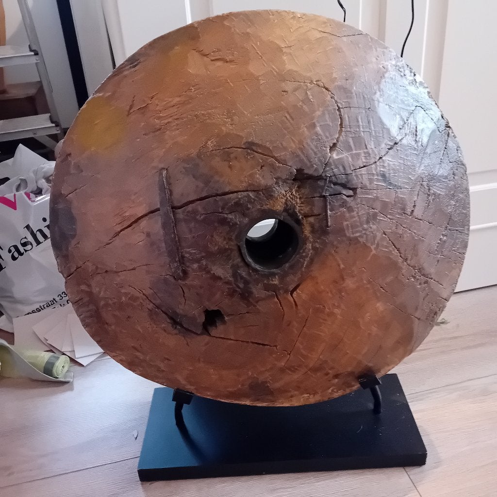 Mooi groot houten ornament, Ophalen