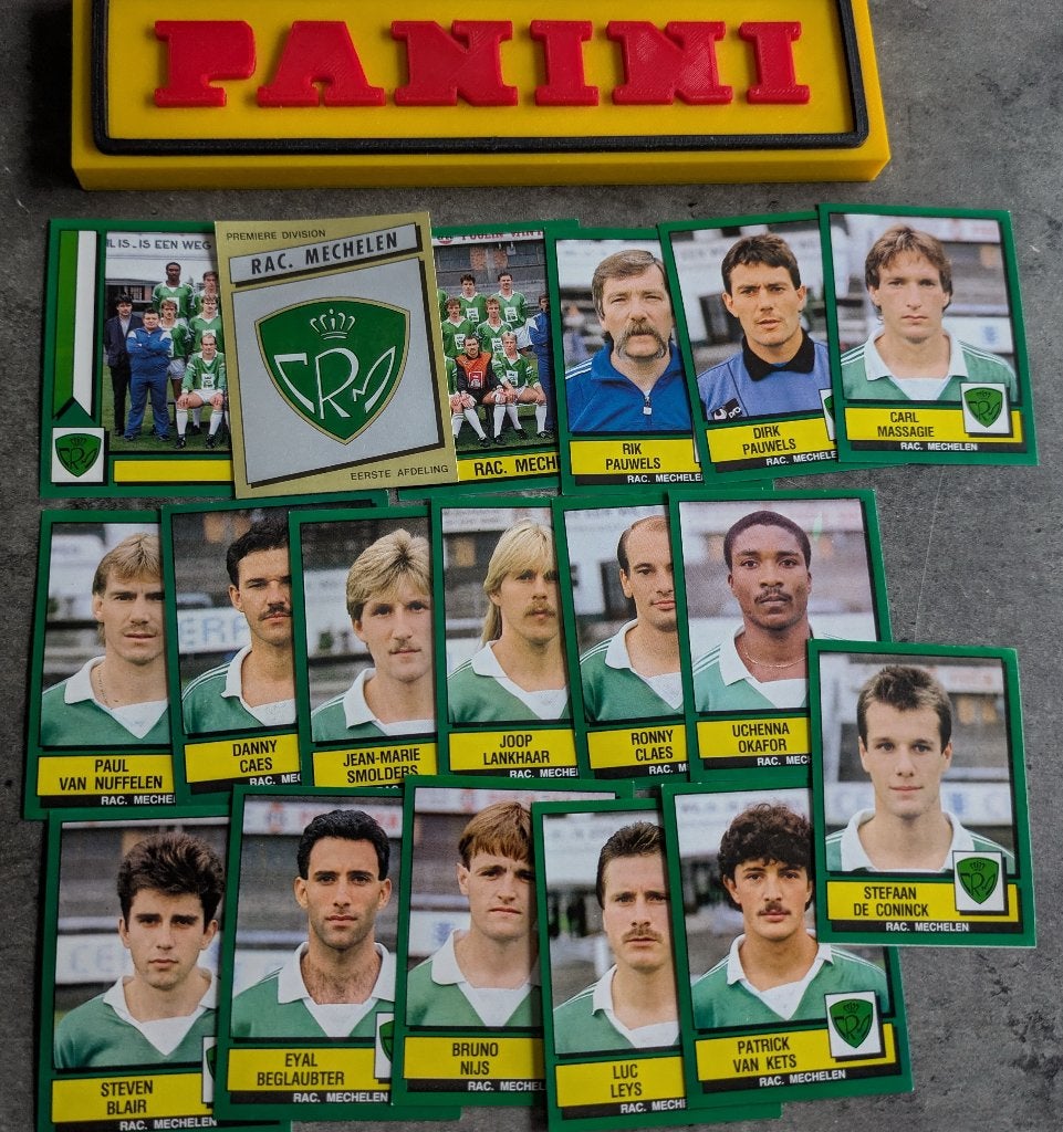 PANINI FOOTBALL 89 RAC.MECHELEN 18 STICKERS 1989, Verzenden, Nieuw