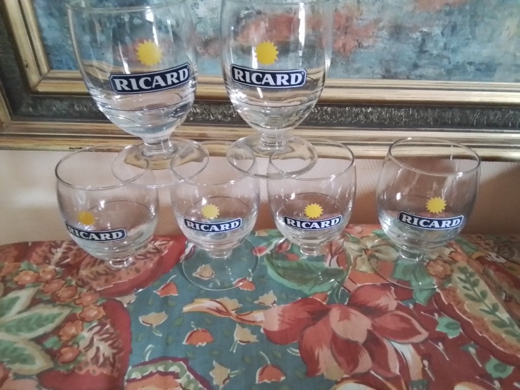 6 Ricard glazen met kruik collector, Ophalen, Nieuw, Overige typen