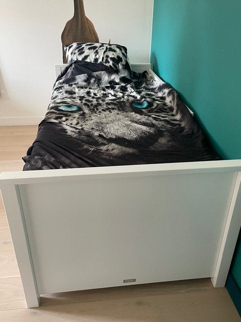 Bopita Bed 90x200 incl. 2 uitvalbeschermers  Wit, Kinderen en Baby's, Ophalen, 85 tot 100 cm, Gebruikt, Lattenbodem