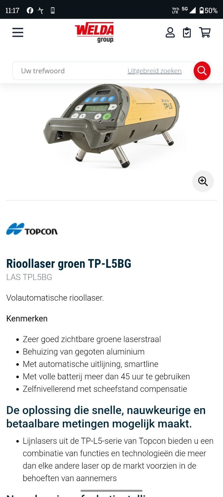 riool laser tp-l5 groen, Ophalen, Nieuw