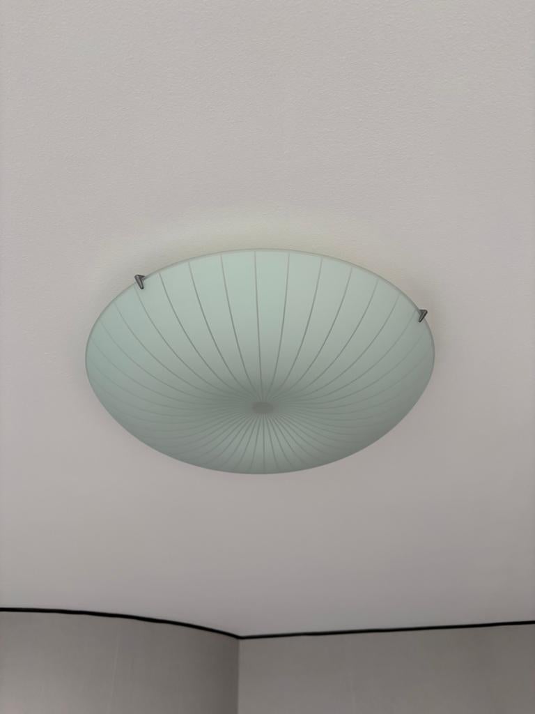 Plafonnier en verre, Maison & Meubles, Lampes | Plafonniers, Comme neuf, Verre, Enlèvement