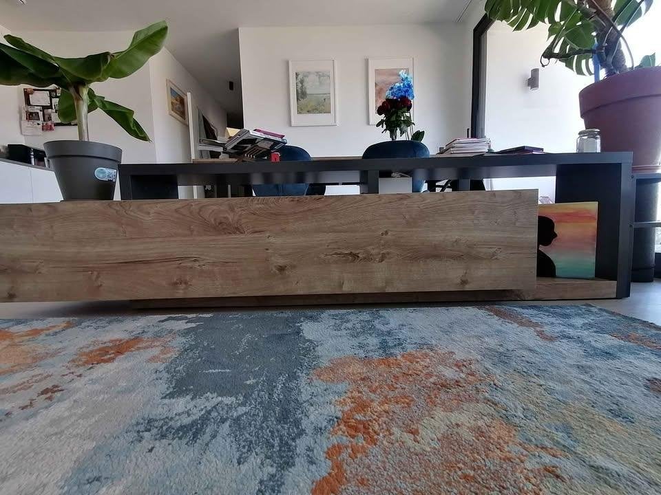Meuble TV avec rangement, 25 à 50 cm, Enlèvement ou Envoi, Comme neuf, 150 à 200 cm