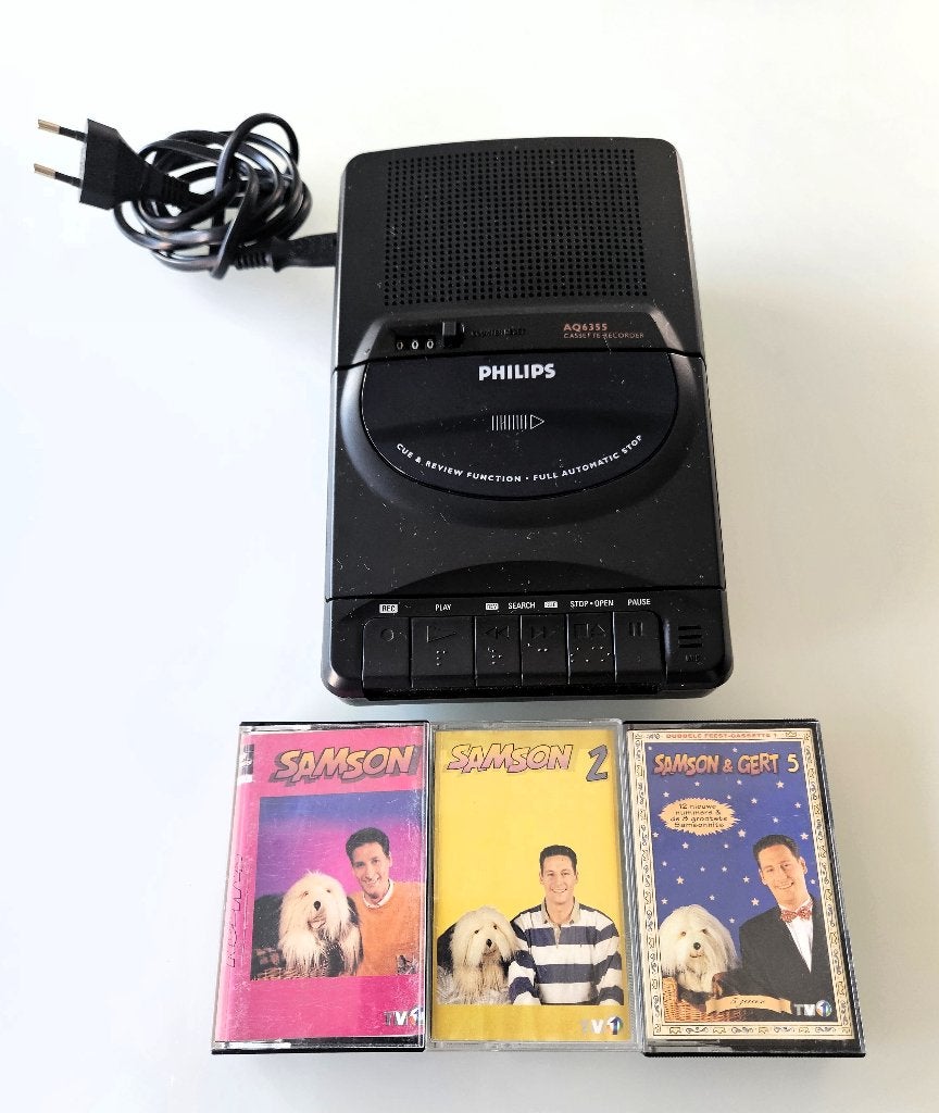 Cassetterecorder met 3 Samson & Gert muziekcassettes, CD & DVD, Cassettes audio, Enlèvement ou Envoi