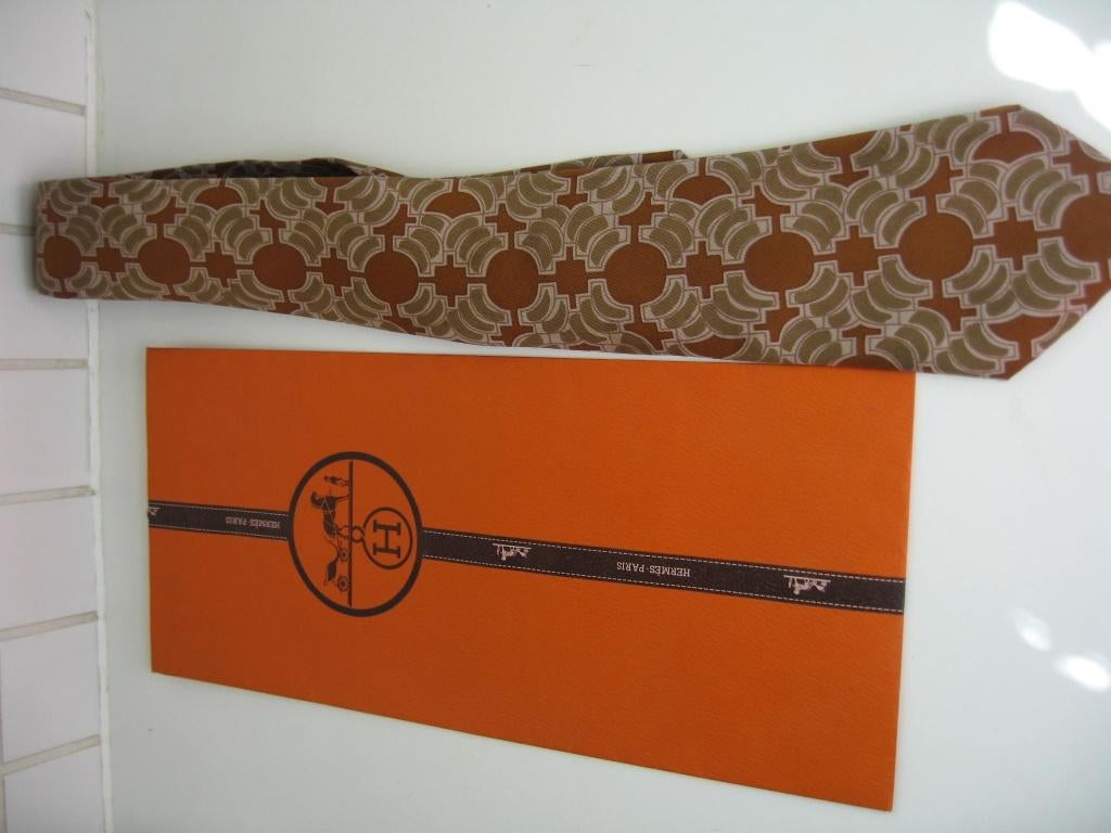 cravate Hermès, Enlèvement ou Envoi, Porté, Brun