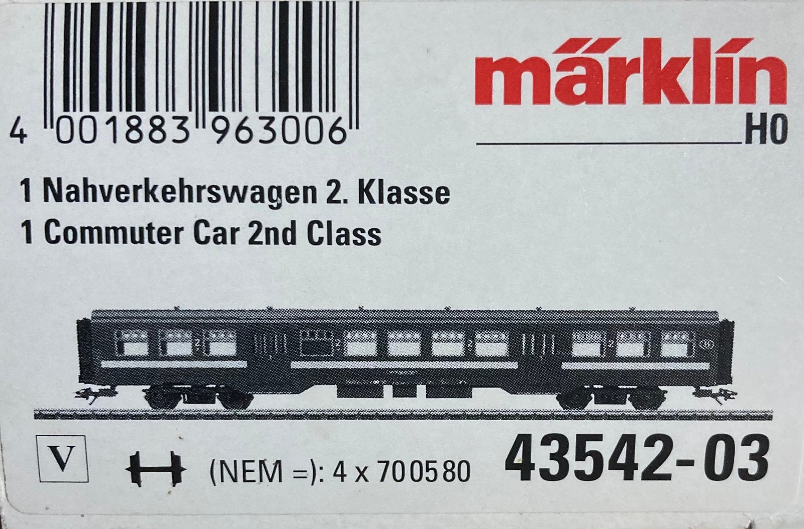 Marklin 43542-03 voiture M2-b10 Sncb, Enlèvement ou Envoi, Comme neuf