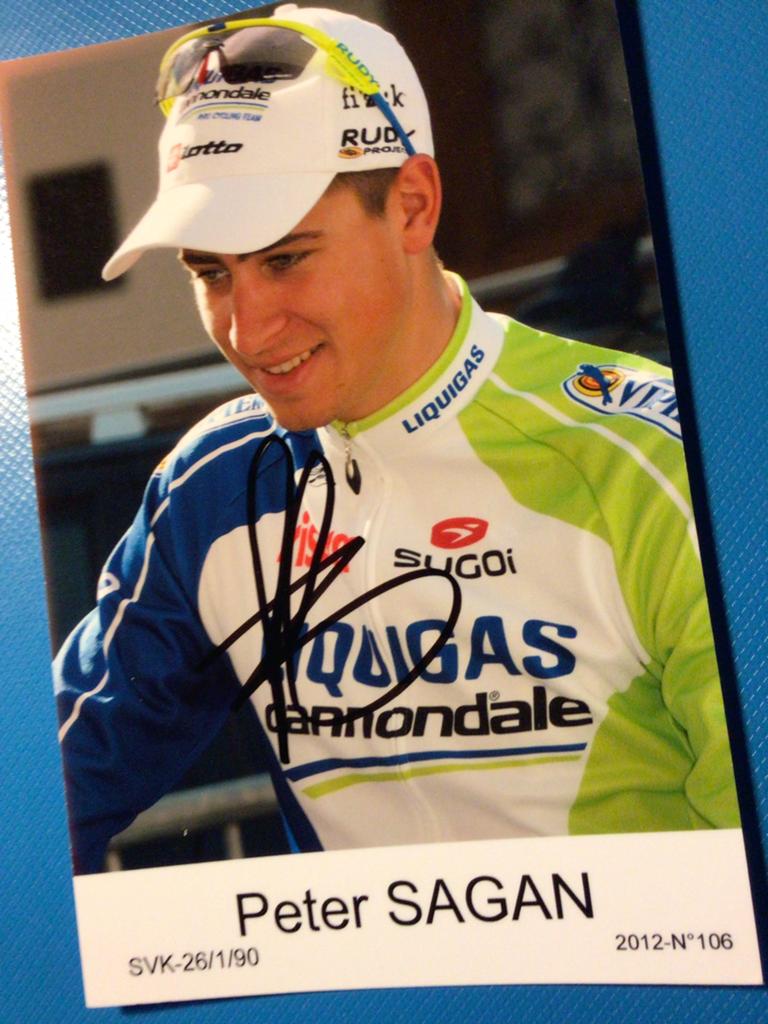 wielerkaart 2012 team liquigas peter sagan  signe, Verzenden, Zo goed als nieuw