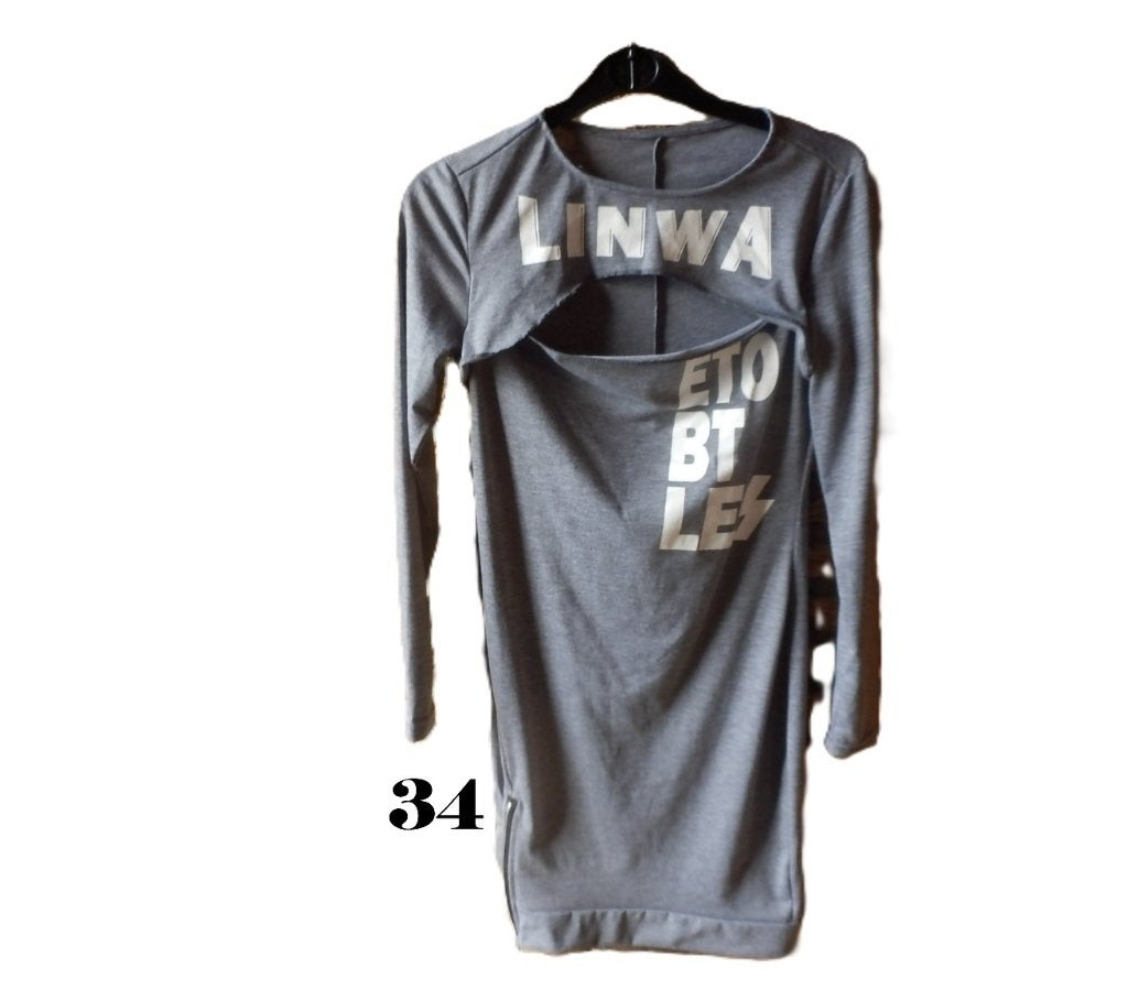 (19)- robe femme t.34 grise, Gris, Enlèvement ou Envoi, Comme neuf, Taille 34 (XS) ou plus petite
