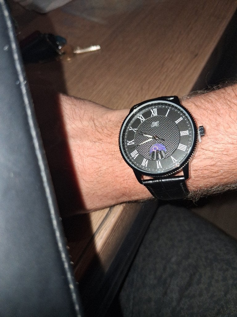 Heren horloge, Handtassen en Accessoires, Horloges | Heren, Leer, Polshorloge, Nieuw, Ophalen