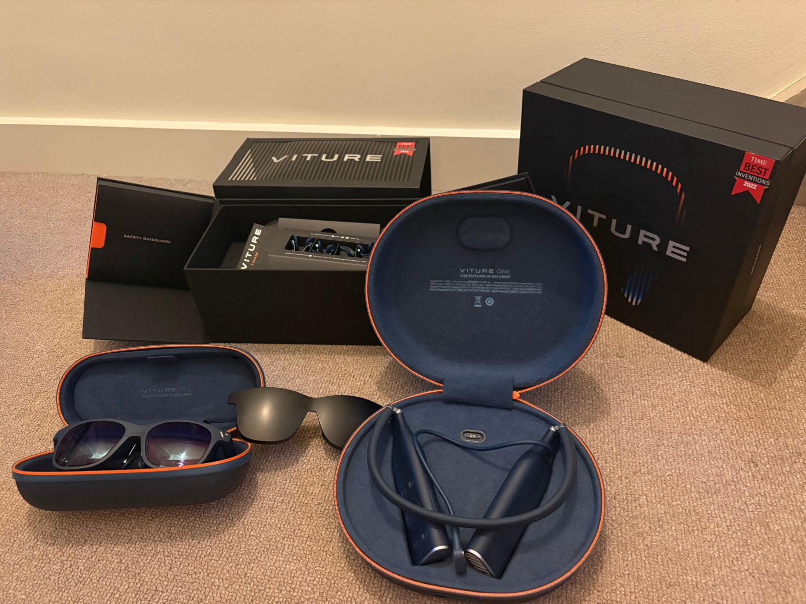 Viture one complete cloudpack met accessoires (met nekband), Collections, Cinéma & Télévision, Comme neuf, TV, Enlèvement ou Envoi