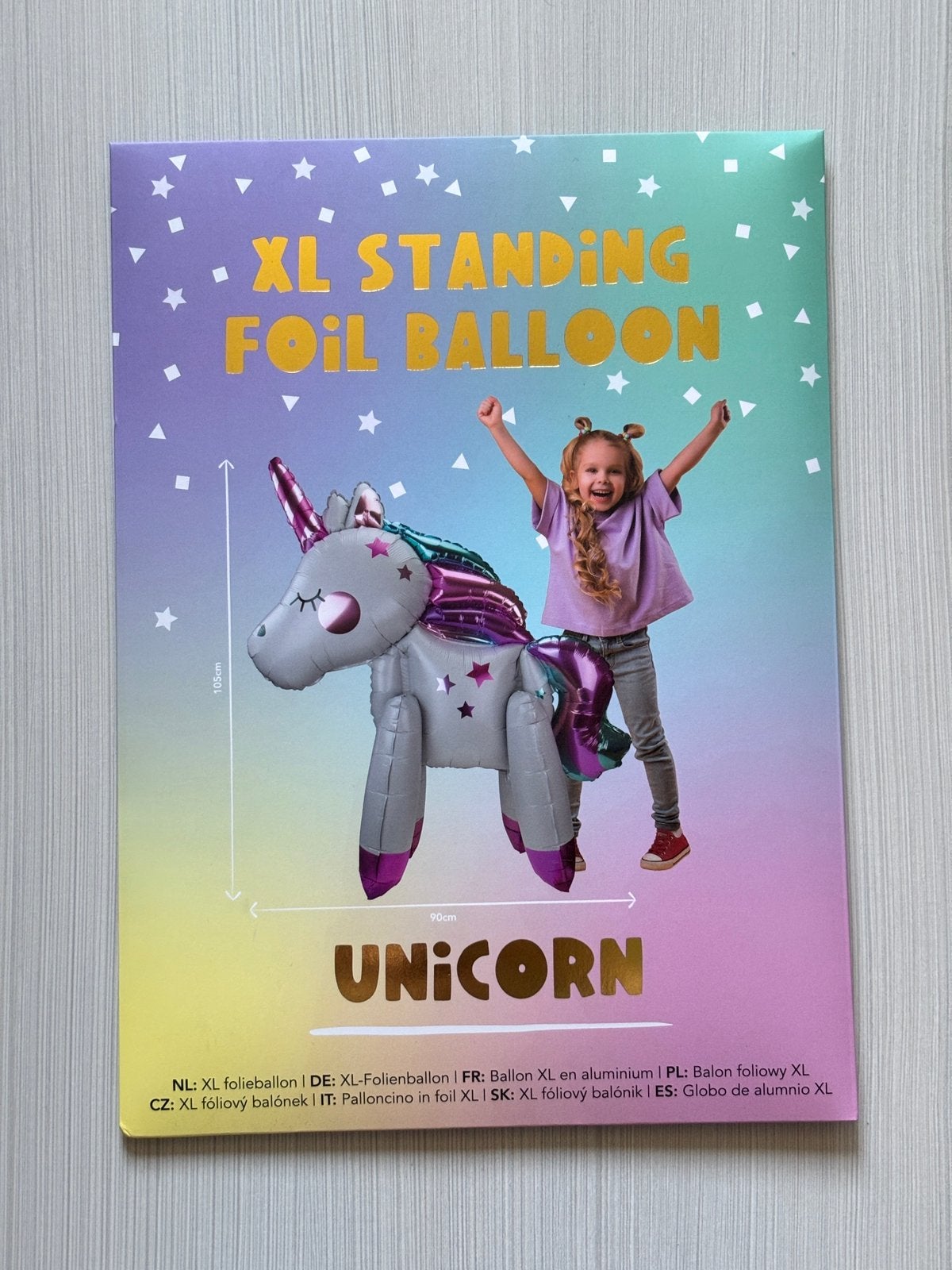 Folieballon eenhoorn (105 x 90cm), Hobby en Vrije tijd, Feestartikelen, Ophalen, Nieuw, Versiering