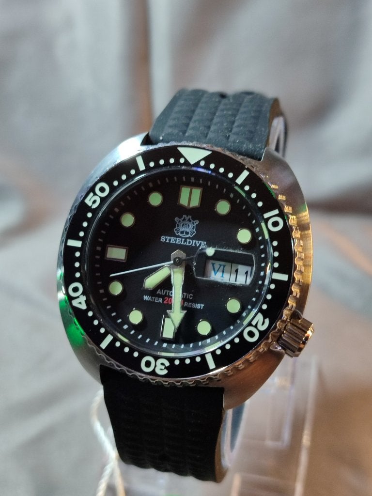 SteelDive SD1972 Automatic Diver, Bijoux, Sacs & Beauté, Montres | Hommes, Autres marques, Envoi