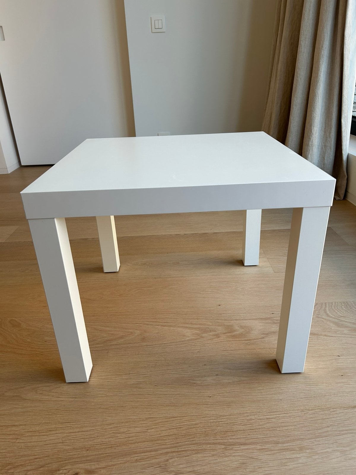 Ikea Lack bijzettafel 55x55cm wit, Ophalen, Zo goed als nieuw, Vierkant