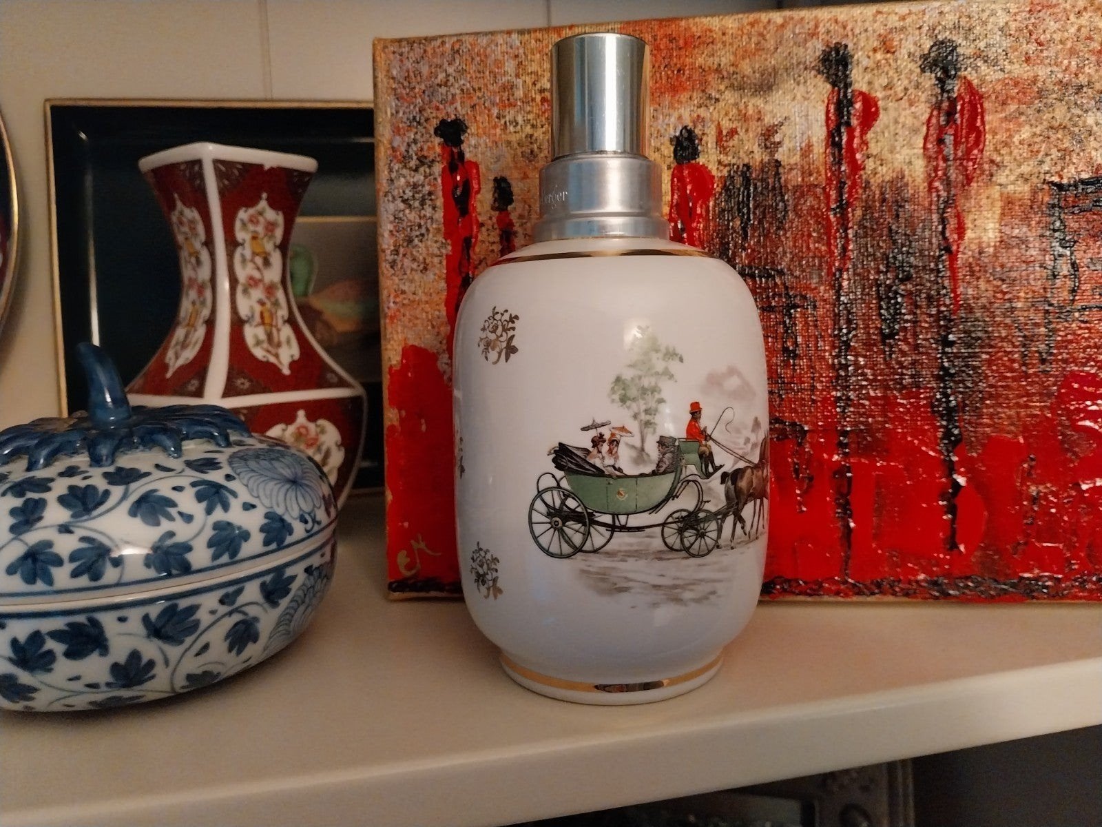Parfum fles ( porselein antiek origineel), Ophalen of Verzenden