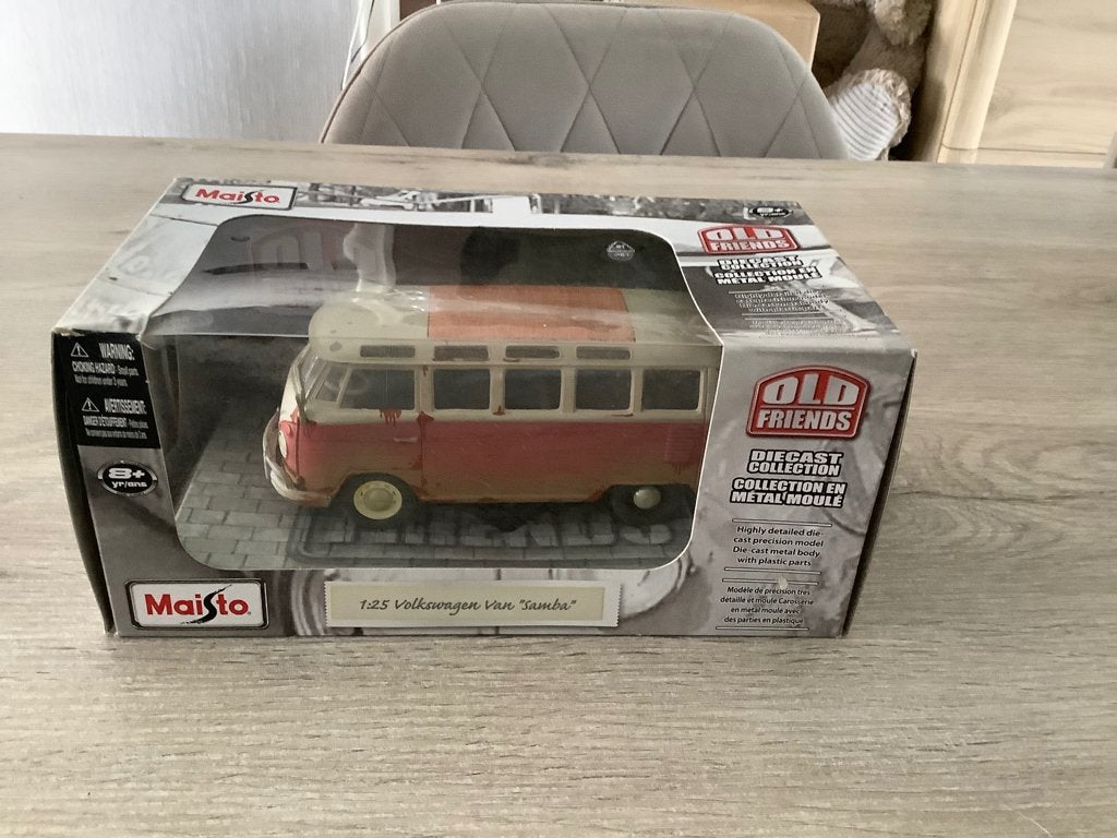 Miniatuur Volkswagen Samba bus (Nieuw) (Schaal 1/25), Ophalen of Verzenden, Nieuw, Auto