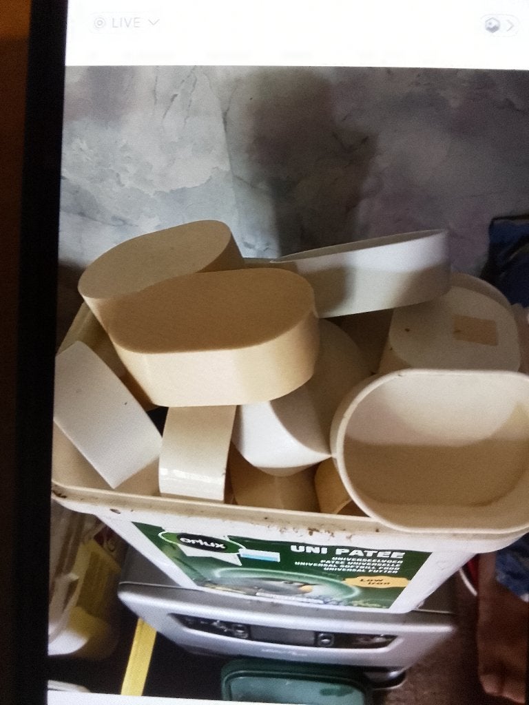 Witte eetpotjes, Ophalen, Gebruikt