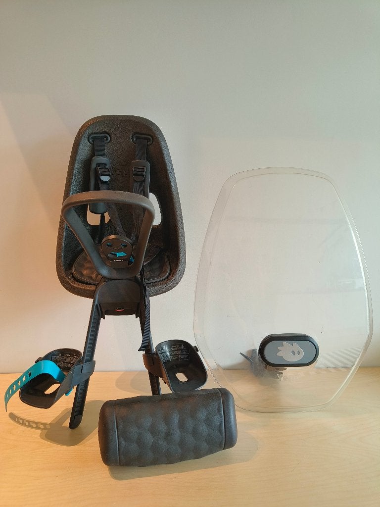 Fietsstoeltje vooraan + windscherm + slaapkussen Thule Yepp, Vélos & Vélomoteurs, Accessoires vélo | Sièges de vélo, Enlèvement