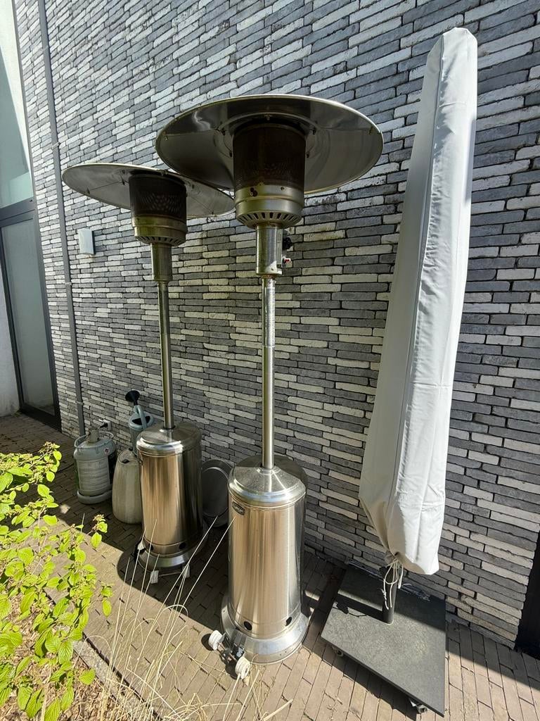 Radiateur de terrasse en acier inoxydable EUROM THG 14000, Enlèvement, Utilisé, Gaz, Sol