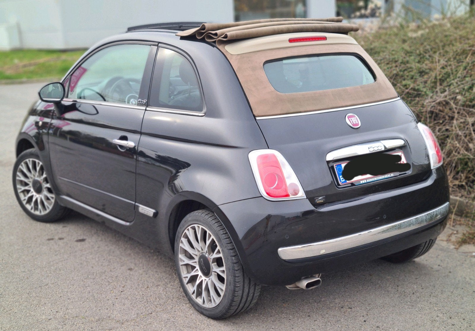 fiat 500 cabrio 12benz 2014.170mkm cuir rouge 4500€, Autos, Fiat, Cuir, Achat, Cabriolet, Boîte manuelle