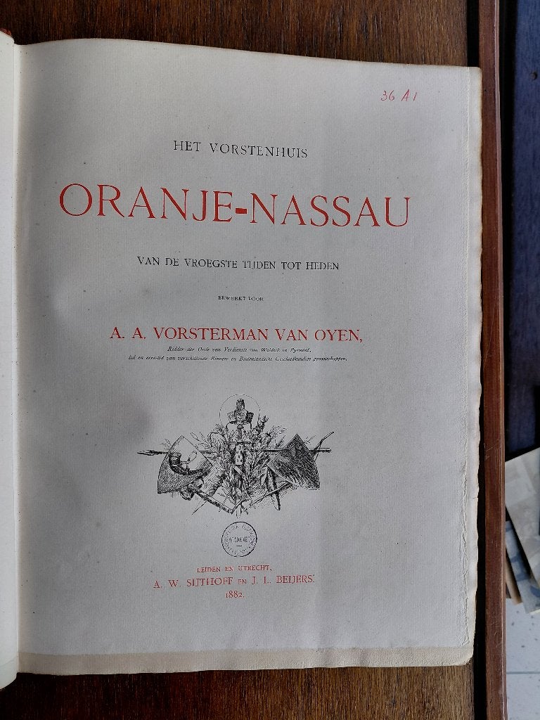 réservez la maison royale d'Orange-Nassau, Enlèvement ou Envoi, Vorsterman Van Oyen