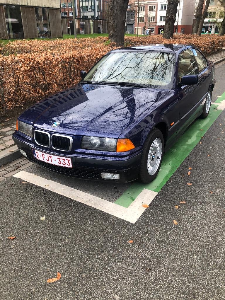 BMW E36 Coupe 111Dkm Leder Aut 1997 316i, Achterwielaandrijving, Beige, Blauw, Leder