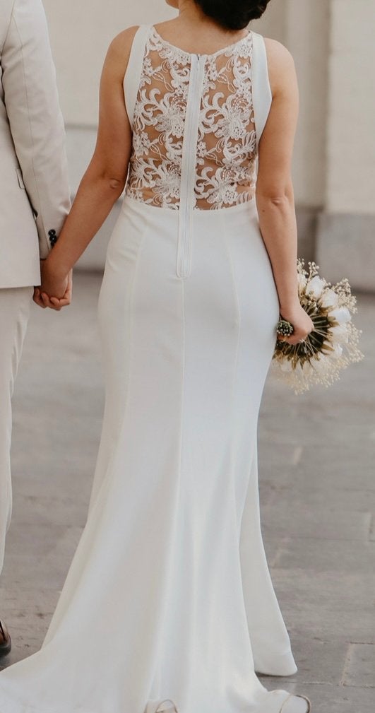 Robe de mariée, Enlèvement, Porté, Blanc, Robe de mariée