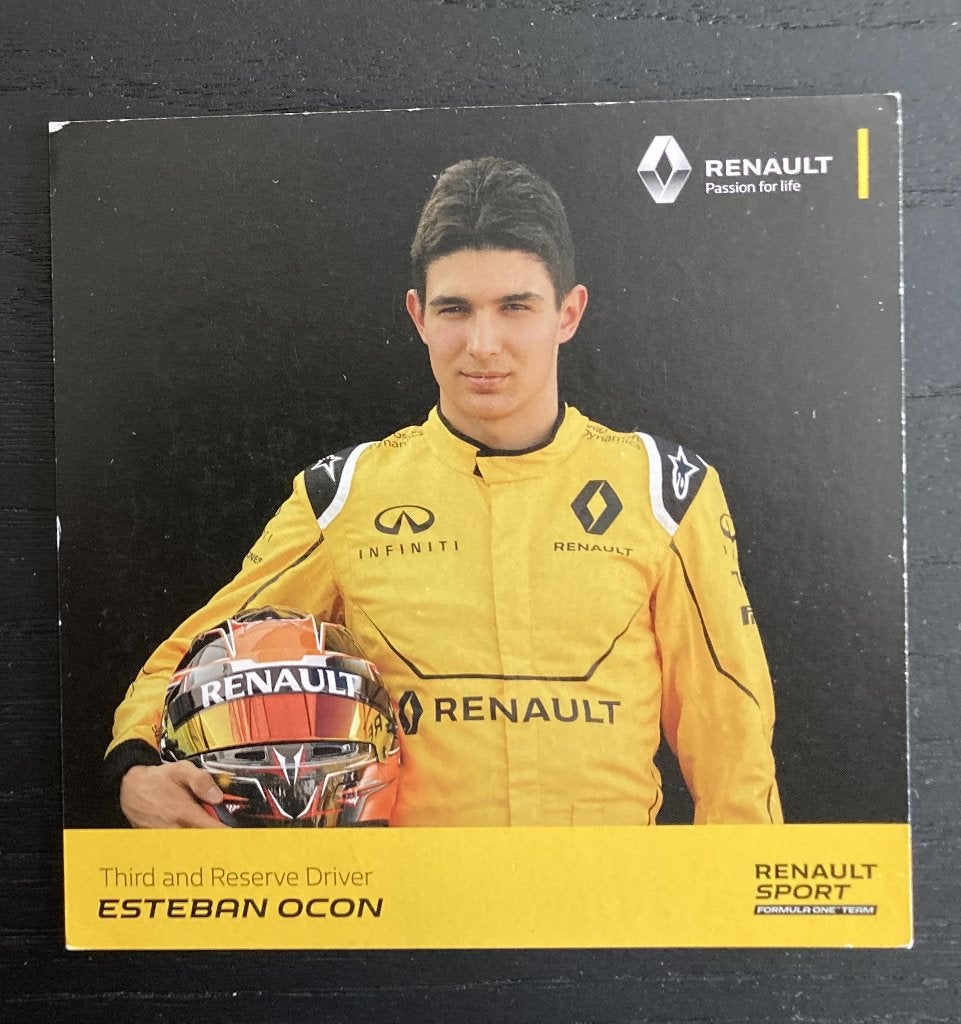 Esteban Ocon, troisième/ pilote réserve RENAULT F1 (2016 ?), Collections, Marques automobiles, Motos & Formules 1, Envoi, Utilisé