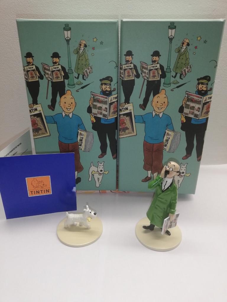 Figurine Tintin, Tournesol+Milou "Lisez Tintin", Collections, Enlèvement ou Envoi, Tintin