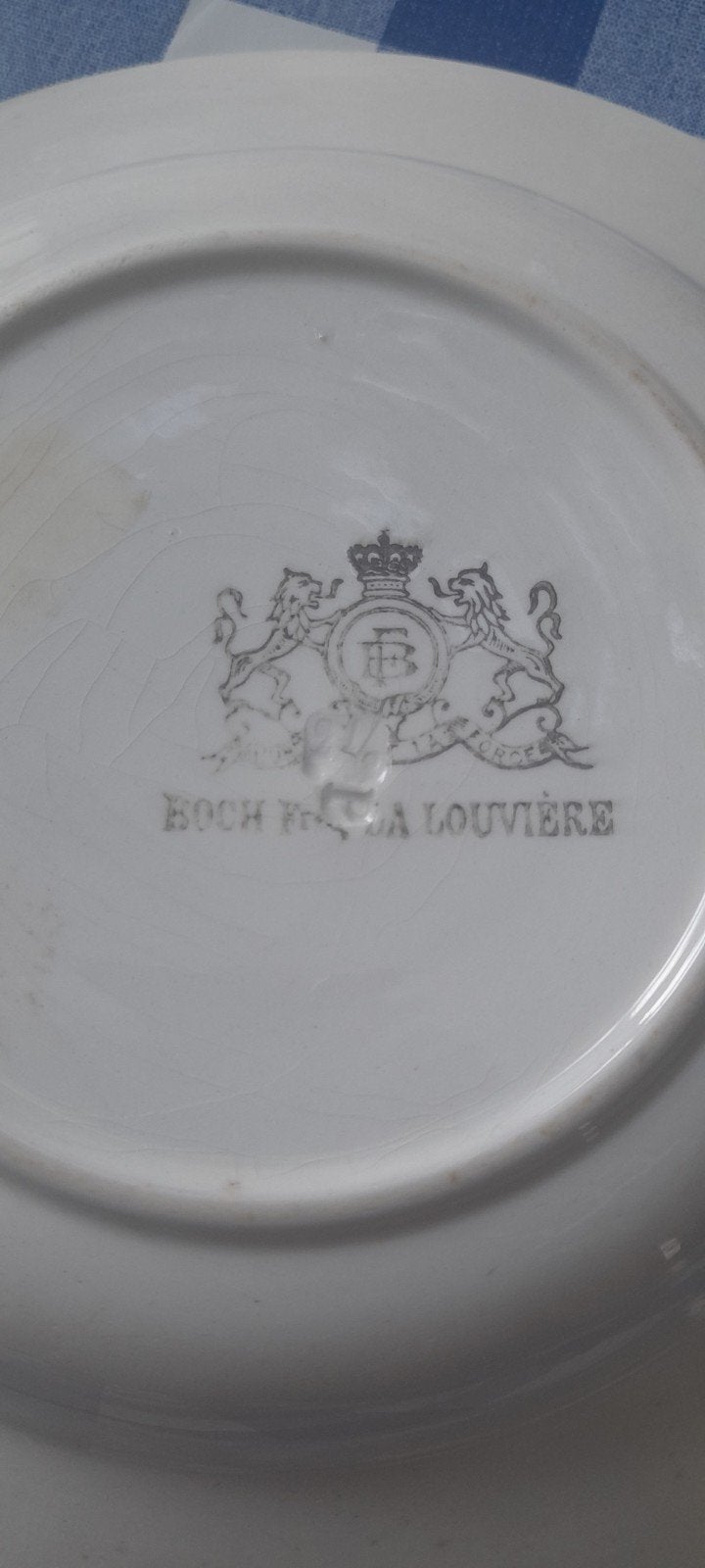 antiek ecru soepbord van boch, Ophalen of Verzenden
