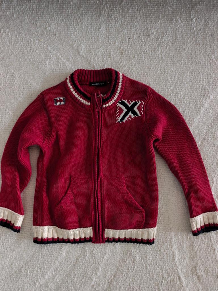 WEEKEND À LA MER rode wollen trui 4-5 jaar, Kinderen en Baby's, Kinderkleding | Maat 110, Ophalen of Verzenden