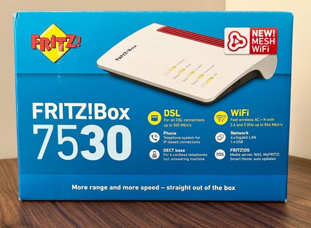 avm fritz box 7530 - vdsl +dect+gigabit + a/b/g/n/ac gv78, Enlèvement ou Envoi, Reconditionné, Routeur avec modem, AVM