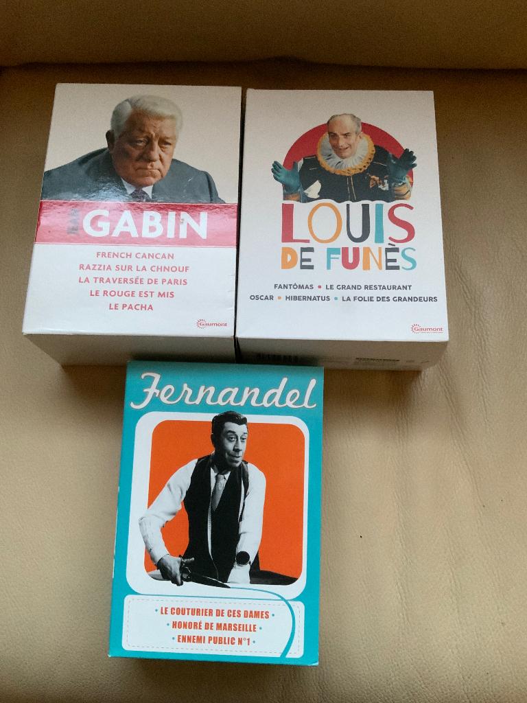 Coffrets DVD.  DE FUNES, GABIN, FERNANDEL, Enlèvement ou Envoi, Comme neuf, Autres genres