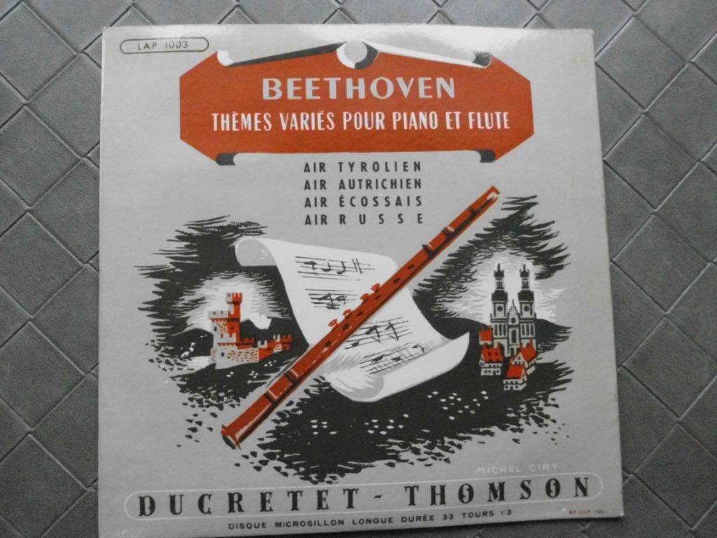 Beethoven - Thèmes Pour Flûte Et Piano, CD & DVD, Vinyles Singles, Enlèvement ou Envoi, Comme neuf, Classique