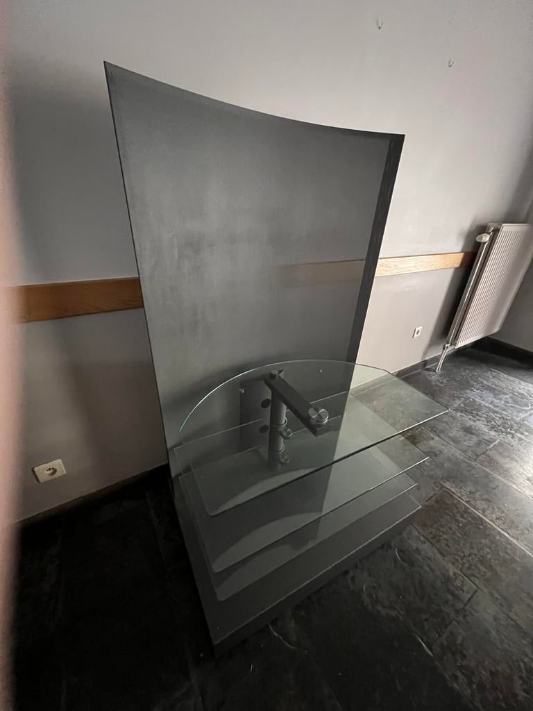 Design Tv meubel, Huis en Inrichting, Kasten |Televisiemeubels, Ophalen, Zo goed als nieuw, Glas