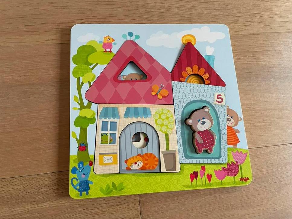 Houten puzzel haba, Ophalen, Zo goed als nieuw